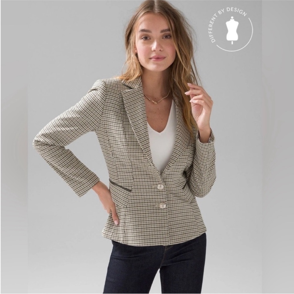 White House Black Market Houndstooth Blazer